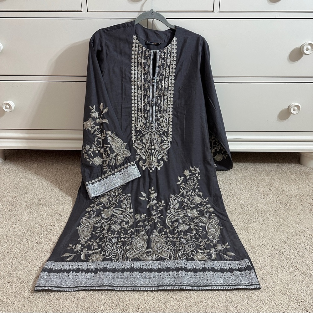 Pakistani alkaram studio embroidered shirt